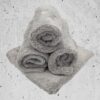 ice grey plush buffing towel
