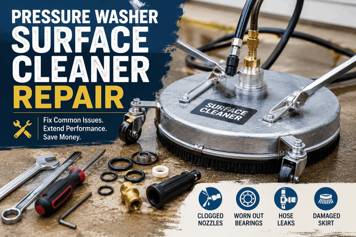 Pressure Washer Surface Cleaner Repair: Common Problems & How to Fix Them Fast